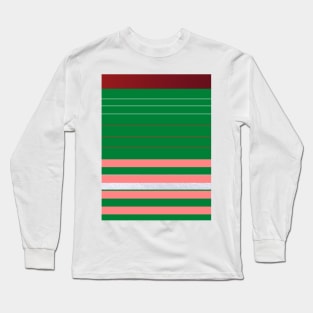 Red, Pink and Green Stripes Long Sleeve T-Shirt